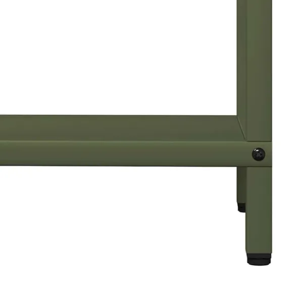 vidaXL brændestativ 60x25x90 cm koldvalset stål olivengrøn