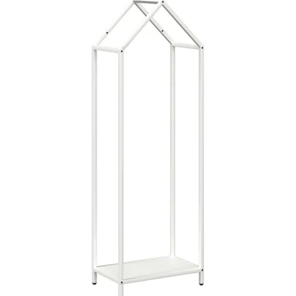 vidaXL brændestativ 40x25x120 cm koldvalset stål hvid