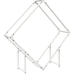 vidaXL brændestativ 100x25x100 cm koldvalset stål hvid