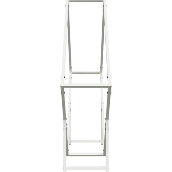 vidaXL brændestativ 100x25x100 cm koldvalset stål hvid
