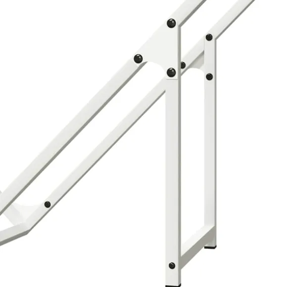 vidaXL brændestativ 100x25x100 cm koldvalset stål hvid