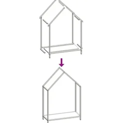 vidaXL brændestativ 60x25x90 cm koldvalset stål antracitgrå