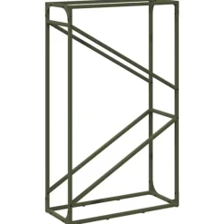 vidaXL brændestativ 60x25x100 cm koldvalset stål olivengrøn
