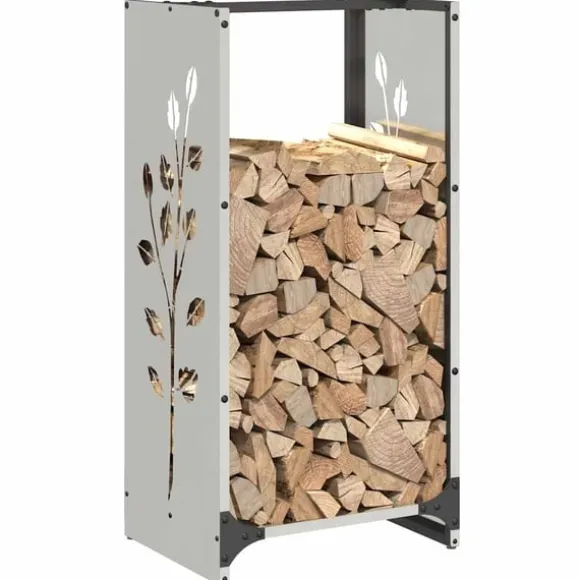 vidaXL brændestativ 40x30x80 cm rustfrit stål