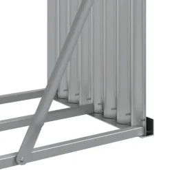 vidaXL brændestativ 300x45x100 cm galvaniseret stål lysegrå - Brændekurve