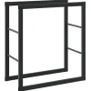 vidaXL brændestativ 55x30x61 cm stål sort