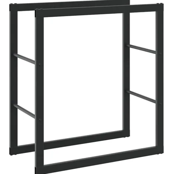 vidaXL brændestativ 55x30x61 cm stål sort