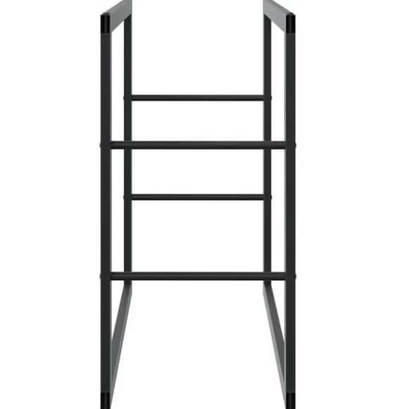 vidaXL brændestativ 55x30x61 cm stål sort