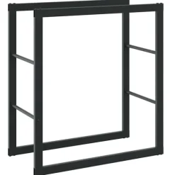 vidaXL brændestativ 55x30x61 cm stål sort