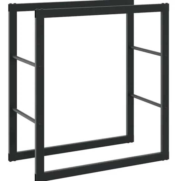 vidaXL brændestativ 55x30x61 cm stål sort