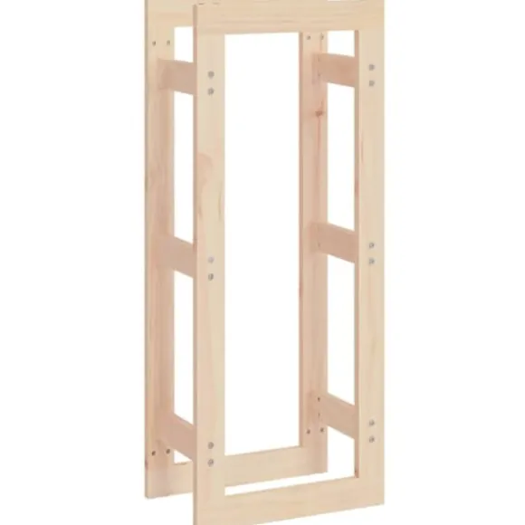 vidaXL brændestativ 41x25x100 cm massivt fyrretræ - Brændekurve – tilbehør