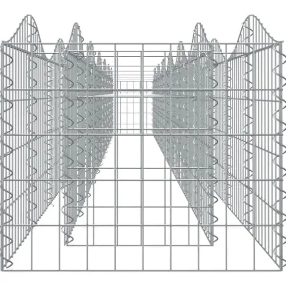 vidaXL buet gabion-højbed 600x50x50 cm galvaniseret jern - Plantekrukker