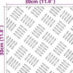 vidaXL Checker plader 2 pcs Sølv 30 x 30 cm Aluminium