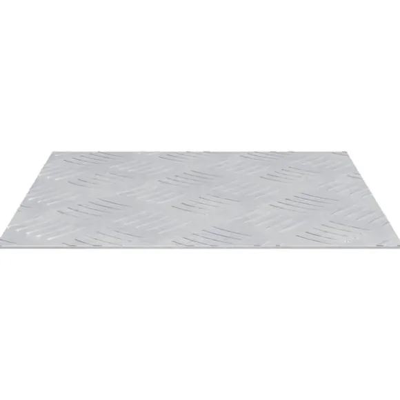 vidaXL Checker plader 4 pcs Sølv 30 x 30 cm Aluminium