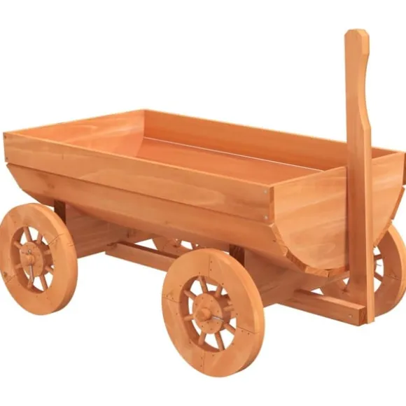 vidaXL dekorativ vogn 70x43x54 cm massivt fyrretræ