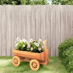 vidaXL dekorativ vogn 70x43x54 cm massivt fyrretræ