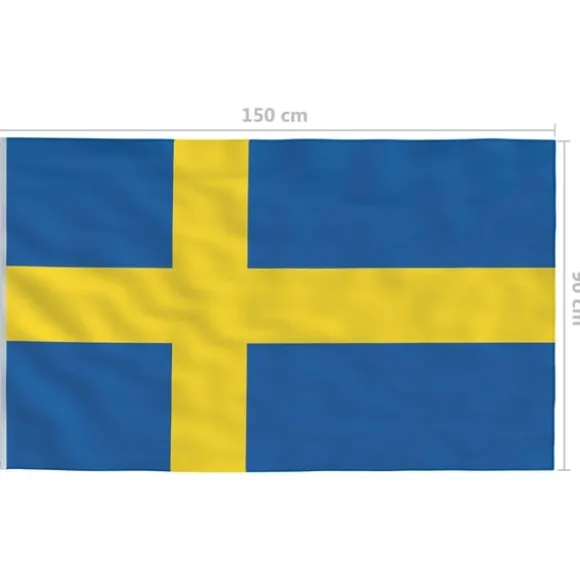 vidaXL det svenske flag 90x150 cm