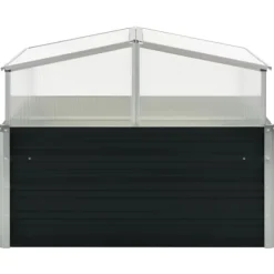 vidaXL drivhus 100 x 100 x 77 cm galvaniseret stål antracitgrå - Plantekrukker