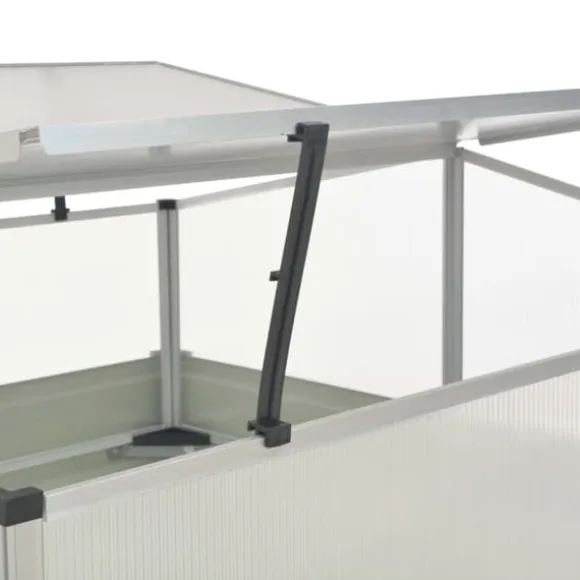 vidaXL drivhus 100 x 100 x 77 cm galvaniseret stål antracitgrå - Plantekrukker