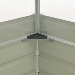 vidaXL drivhus 100 x 100 x 77 cm galvaniseret stål antracitgrå - Plantekrukker