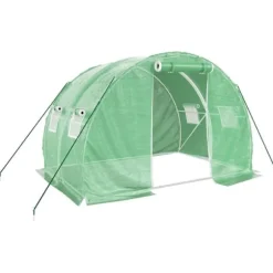 vidaXL drivhus med stålstel 6 m² 3x2x2 m grøn - Drivhuse