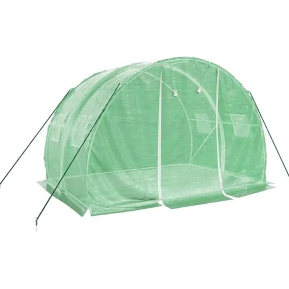 vidaXL drivhus med stålstel 6 m² 3x2x2 m grøn - Drivhuse