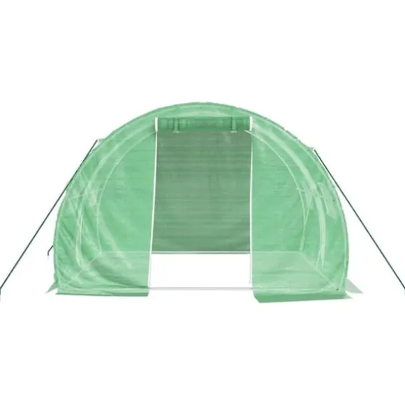 vidaXL drivhus med stålstel 6 m² 3x2x2 m grøn - Drivhuse