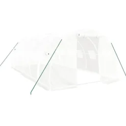 vidaXL drivhus med stålstel 18 m² 6x3x2 m hvid - Drivhuse
