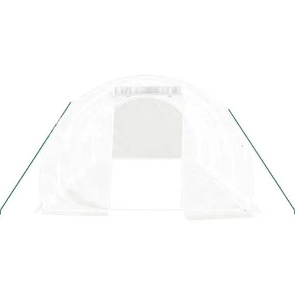 vidaXL drivhus med stålstel 18 m² 6x3x2 m hvid - Drivhuse