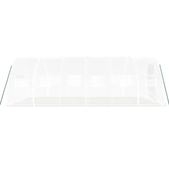 vidaXL drivhus med stålstel 18 m² 6x3x2 m hvid - Drivhuse