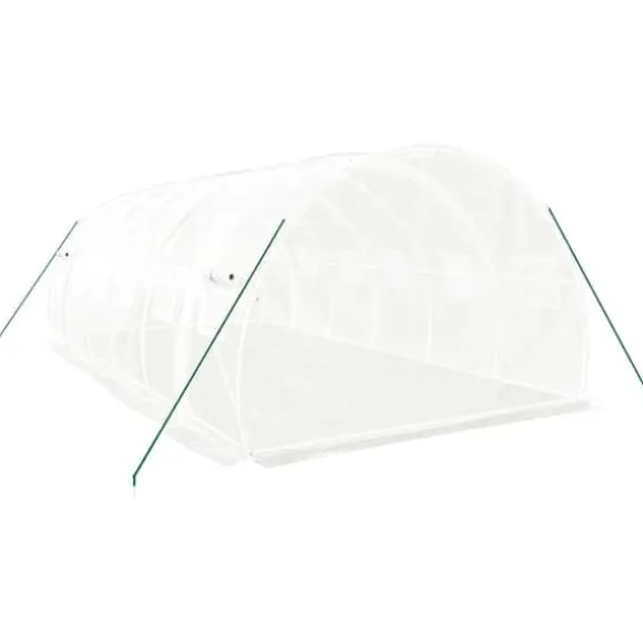 vidaXL drivhus med stålstel 18 m² 6x3x2 m hvid - Drivhuse