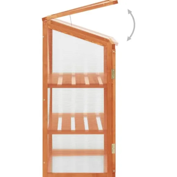 vidaXL drivhus 60x45x100 cm fyrretræ - Drivhuse