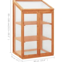 vidaXL drivhus 60x45x100 cm fyrretræ - Drivhuse
