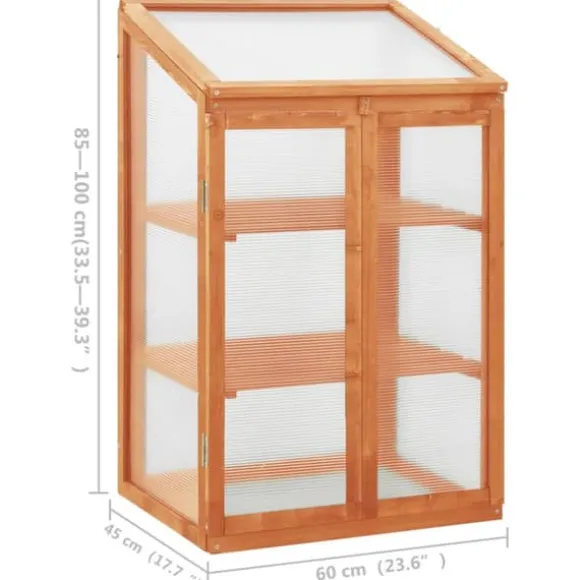 vidaXL drivhus 60x45x100 cm fyrretræ - Drivhuse