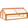 vidaXL drivhus 114x80x50 cm fyrretræ brun - Drivhuse