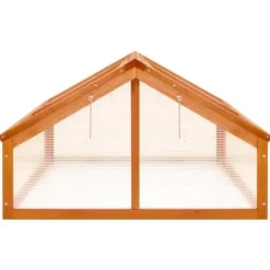 vidaXL drivhus 114x80x50 cm fyrretræ brun - Drivhuse