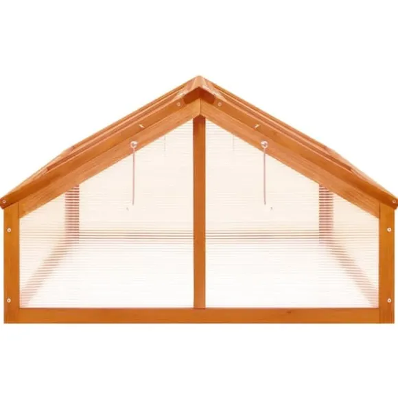 vidaXL drivhus 114x80x50 cm fyrretræ brun - Drivhuse