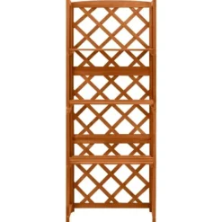 vidaXL espalier med hylder 55x30x140 cm massivt grantræ - Havebuer, espalierer & pergolaer