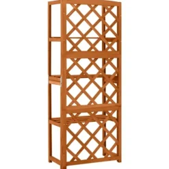 vidaXL espalier med hylder 55x30x140 cm massivt grantræ - Havebuer, espalierer & pergolaer