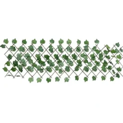 vidaXL espalier med kunstige vinblade 190x60 cm udvidelig grøn - Havehegn