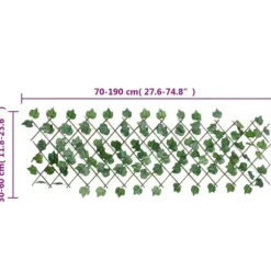 vidaXL espalier med kunstige vinblade 190x60 cm udvidelig grøn - Havehegn