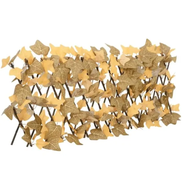 vidaXL espalier med kunstige ahornblade 180x30 cm udvidelig orange - Havehegn