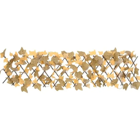 vidaXL espalier med kunstige ahornblade 180x30 cm udvidelig orange - Havehegn