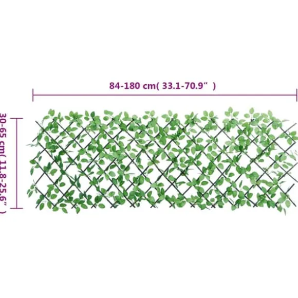 vidaXL espalier med kunstig vedbend 180x65 cm udvidelig grøn - Havehegn