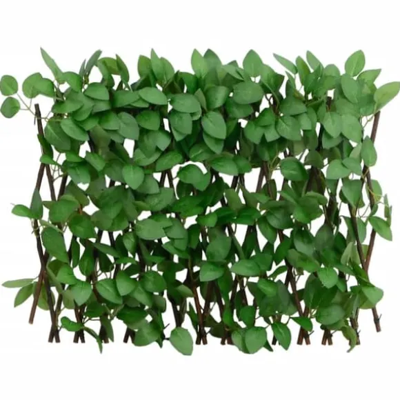 vidaXL espalier med kunstig vedbend 180x30 cm udvidelig grøn - Havehegn