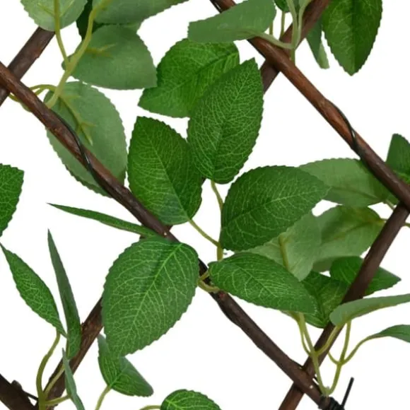 vidaXL espalier med kunstig vedbend 180x30 cm udvidelig grøn - Havehegn