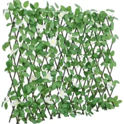 vidaXL espalier med kunstig vedbend 186x30 cm udvidelig grøn - Havehegn