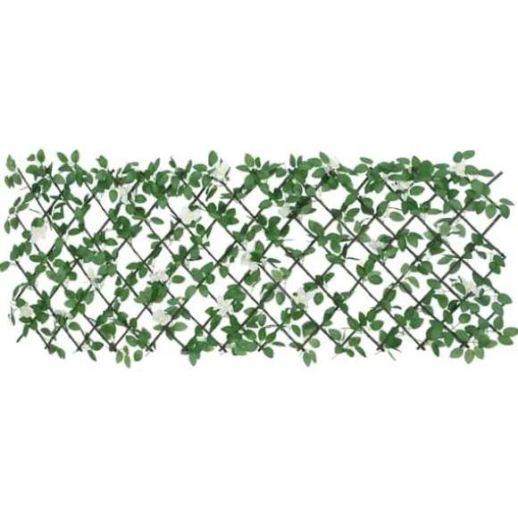 vidaXL espalier med kunstig vedbend 186x30 cm udvidelig grøn - Havehegn