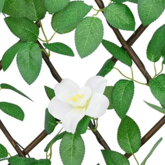 vidaXL espalier med kunstig vedbend 186x30 cm udvidelig grøn - Havehegn