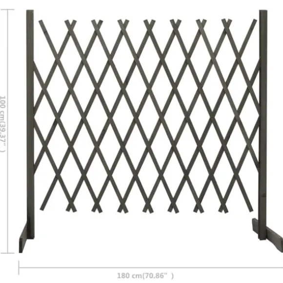 vidaXL espalier til haven 180x100 cm massivt fyrretræ grå - Havehegn